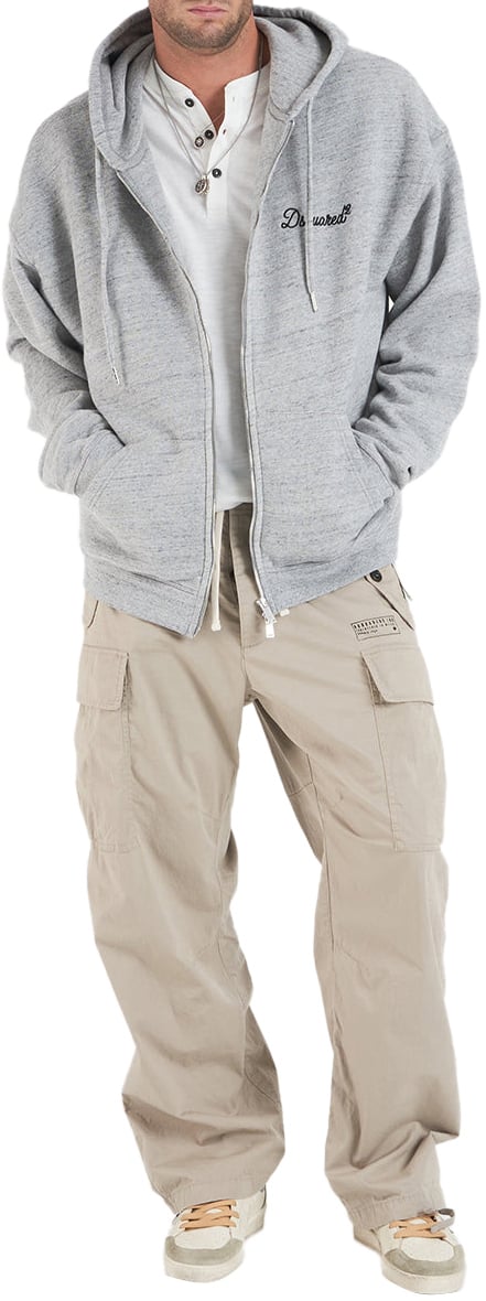 Dsquared2 Hoodie with zipper Grijs