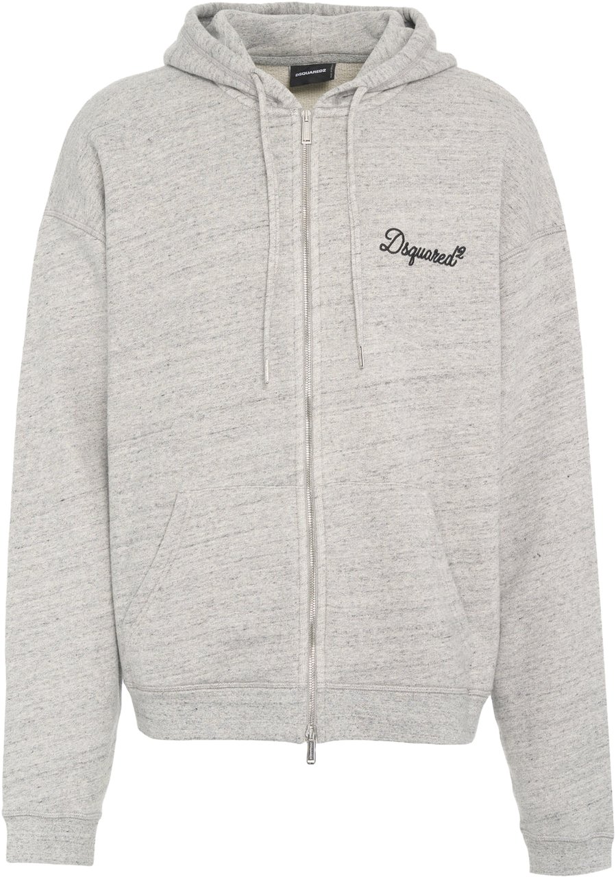 Dsquared2 Hoodie with zipper Grijs