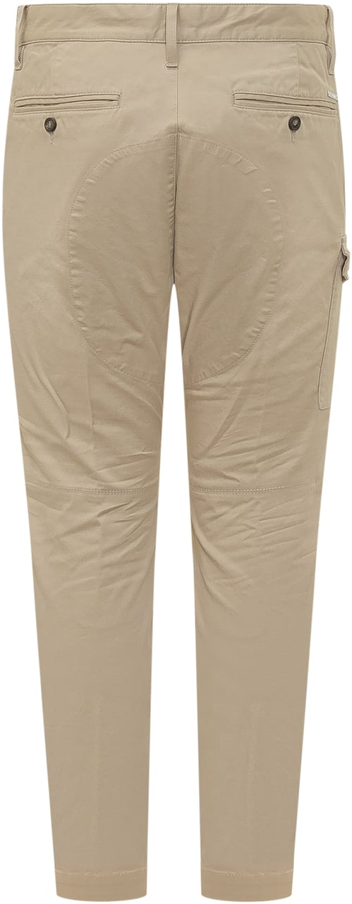 Dsquared2 Pantalone Cargo con Tasche e Bottoni Beige