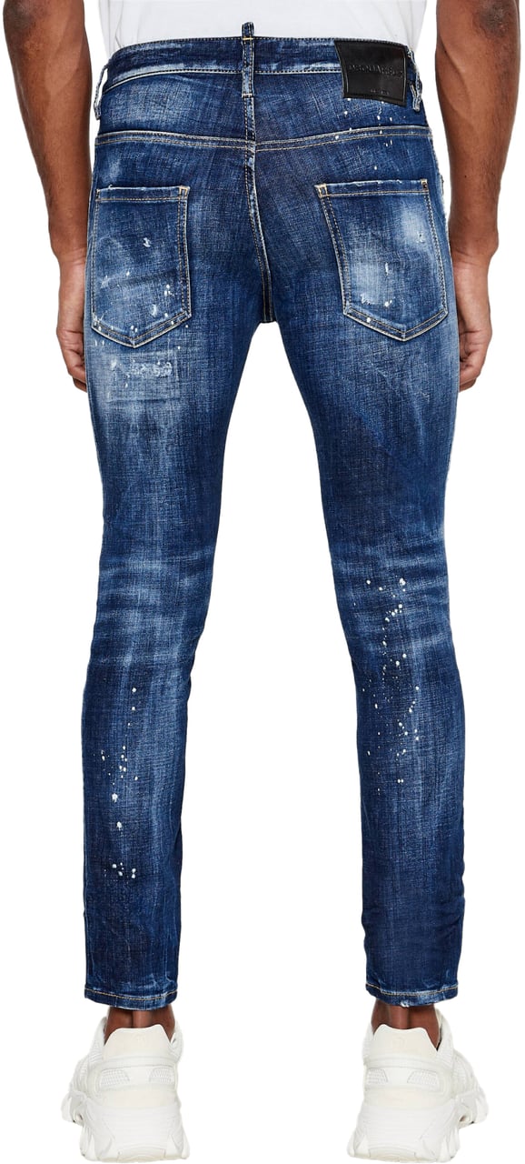 Dsquared2 Skater Destroyed Denim Slim Fit Jeans Blauw