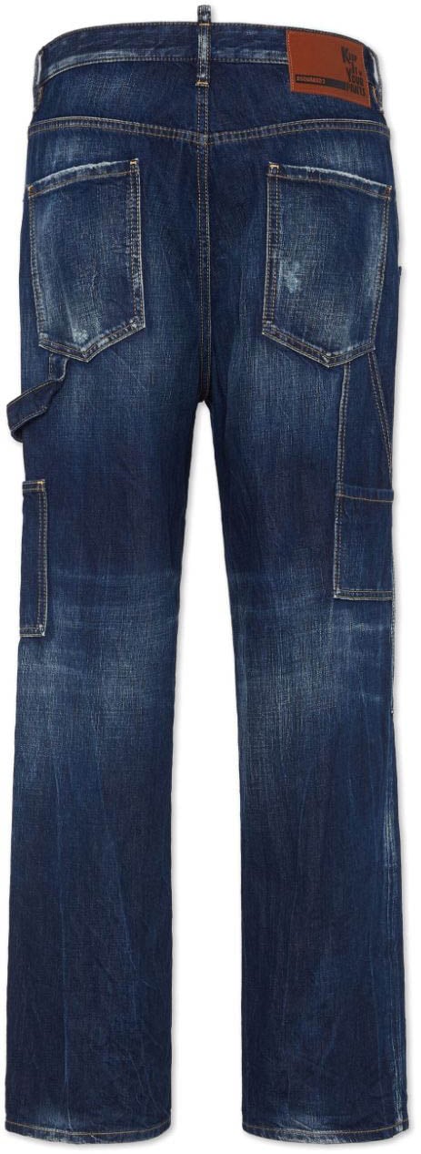 Dsquared2 Navy Denim Trousers Zwart