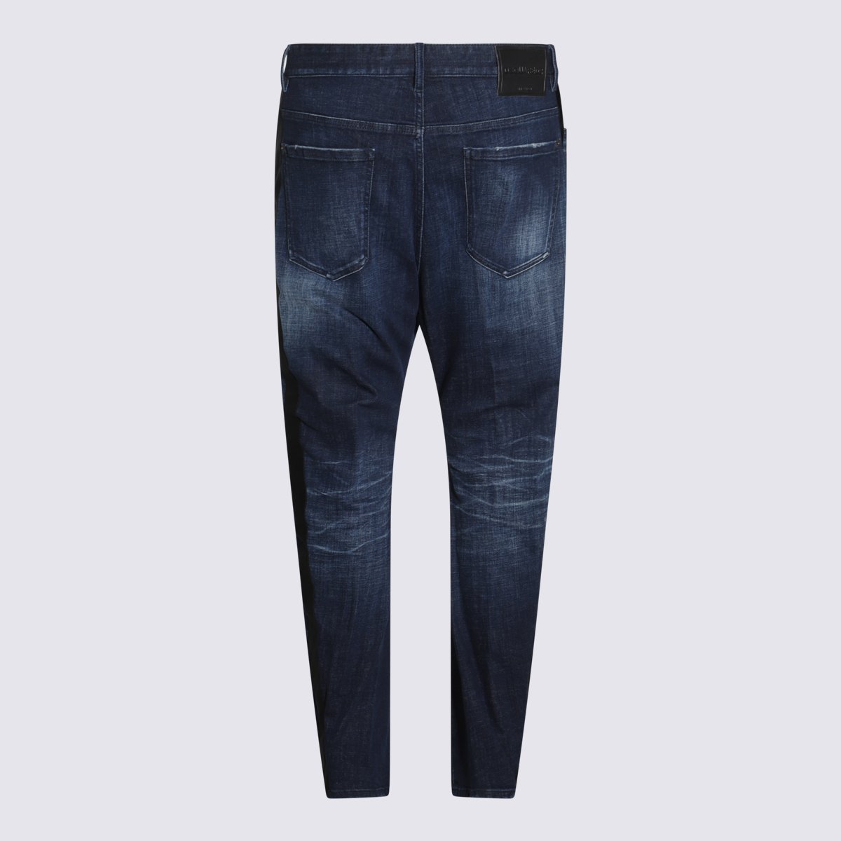 Dsquared2 Slim Fit Distressed Jeans With Dark Indigo Wash Zwart