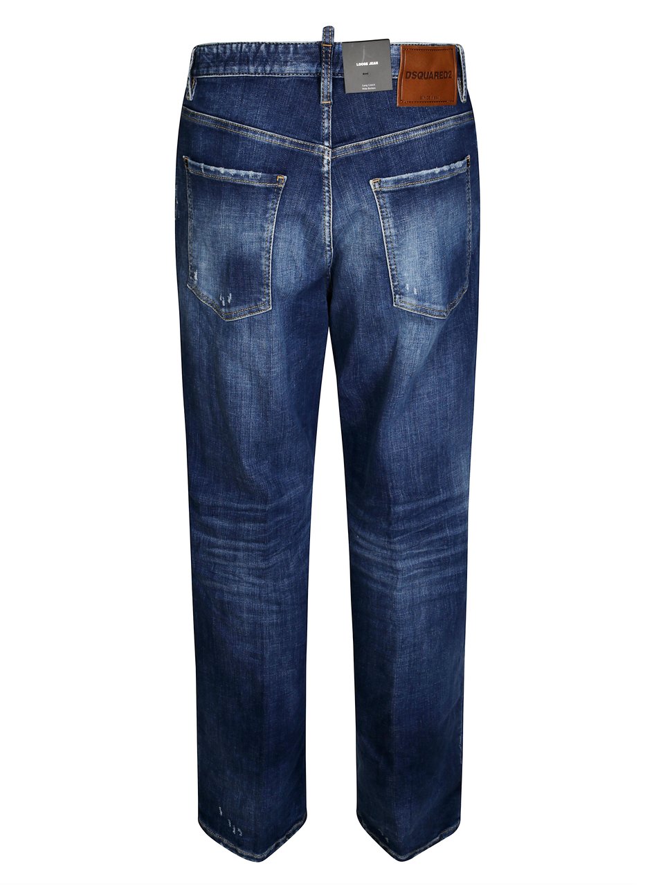 Dsquared2 Classic Five-Pocket Jeans with Subtle Fading and Distressing Zwart