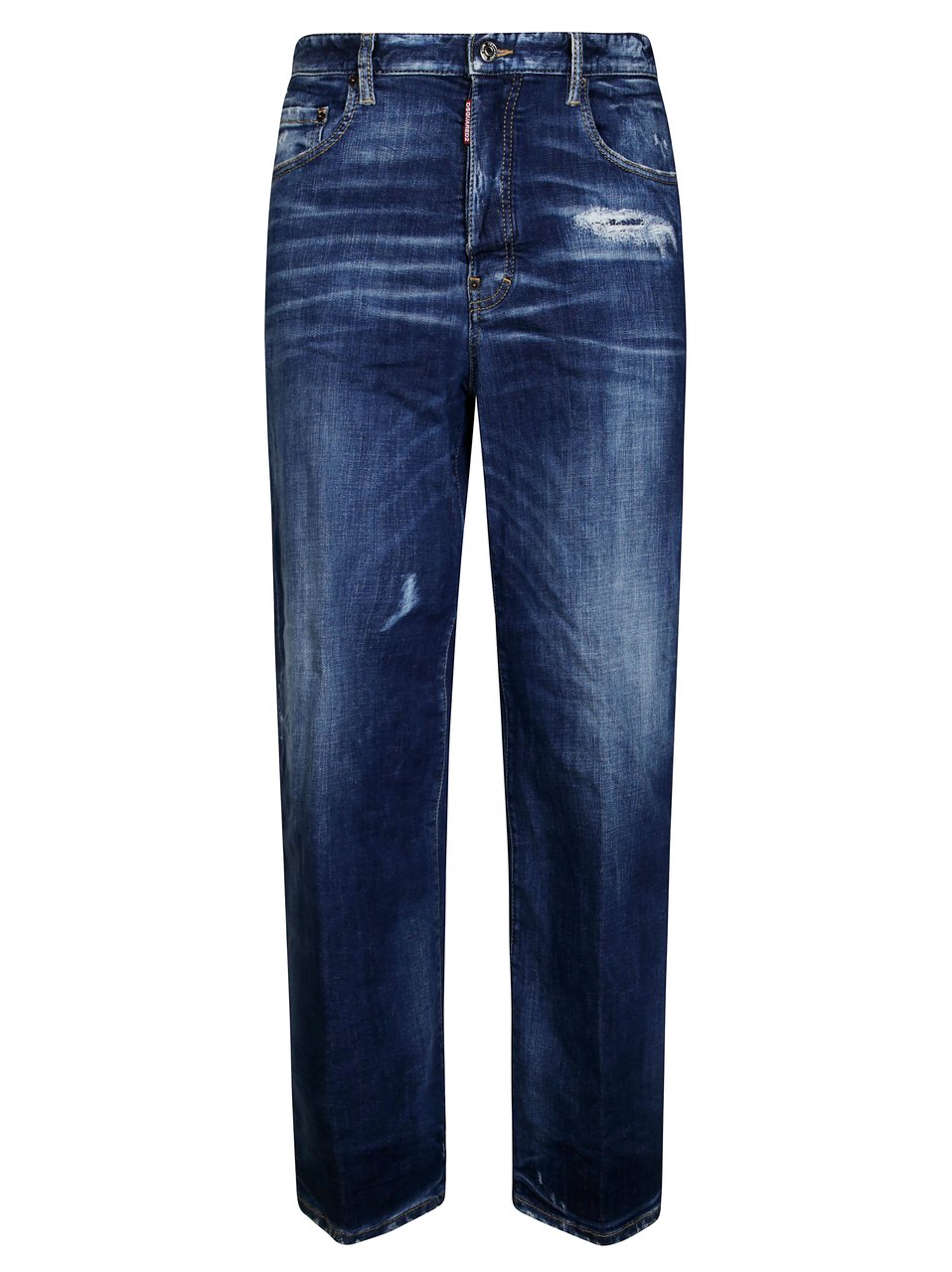 Dsquared2 Classic Five-Pocket Jeans with Subtle Fading and Distressing Zwart