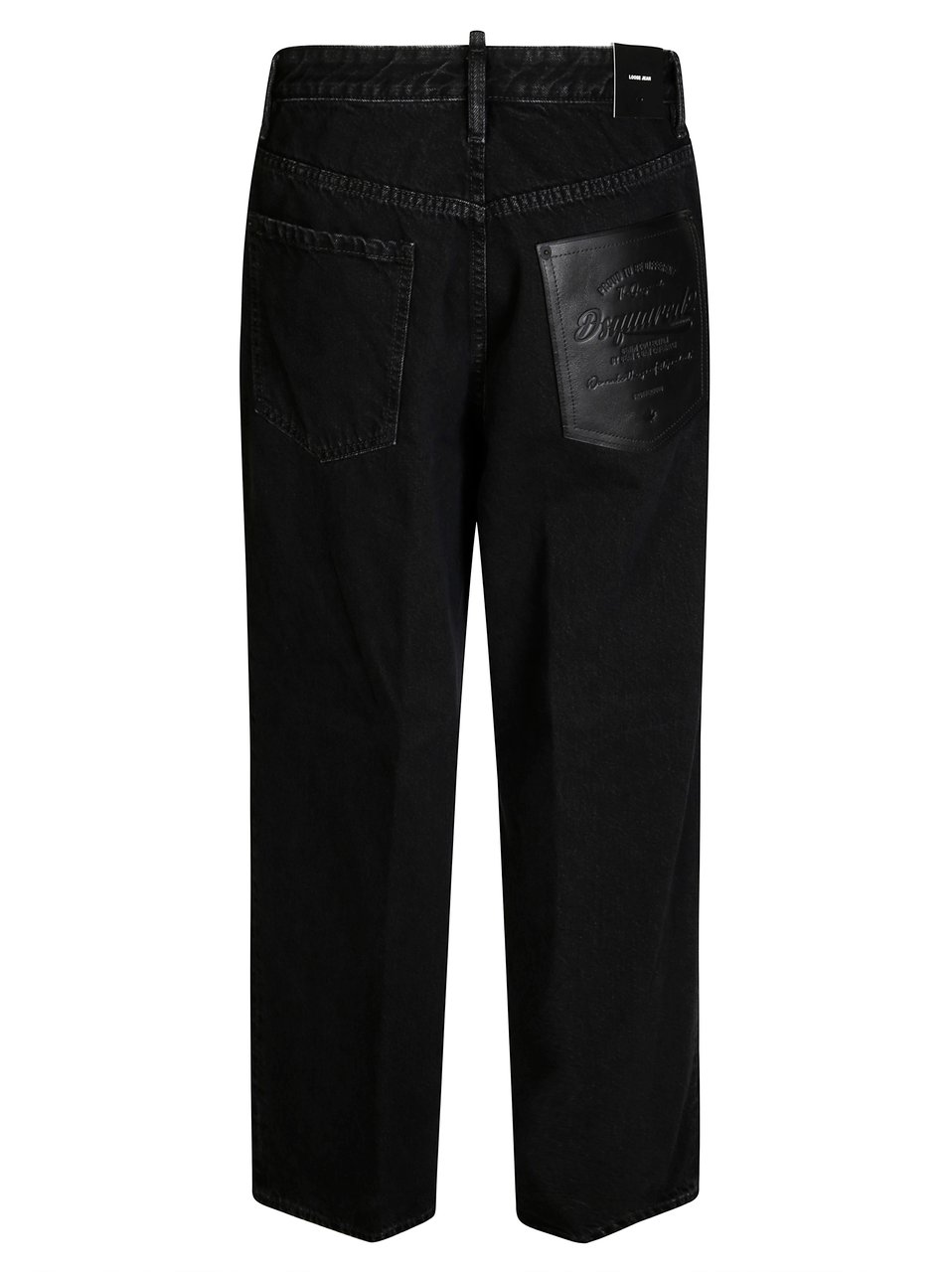 Dsquared2 Straight-Leg Black Pants With Five Pockets Zwart