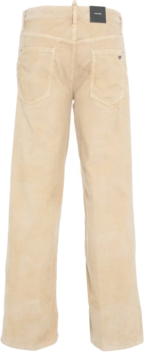 Dsquared2 Corduroy pants 'Loose' Beige