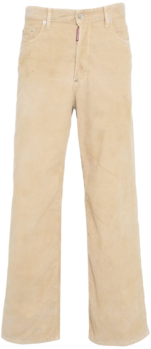 Dsquared2 Pantaloni in velluto a coste 'Loose' Beige