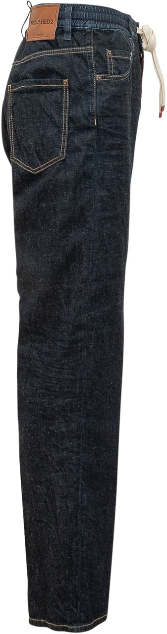 Dsquared2 Pantaloni 5 Tasche in Denim Navy