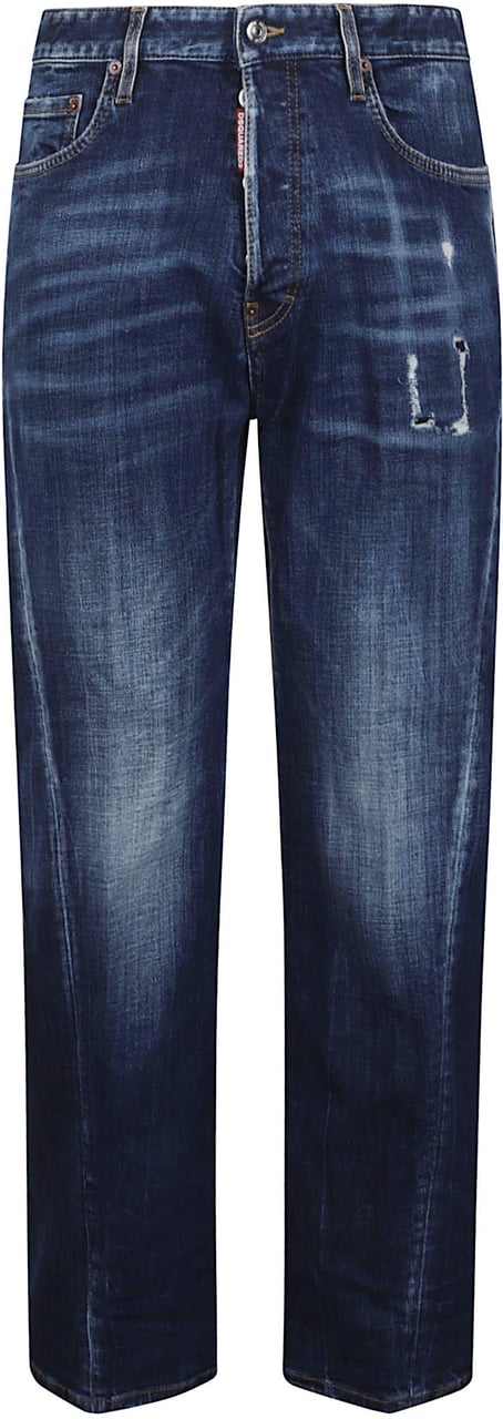 Dsquared2 Loose Twisted Jeans Blue Blauw