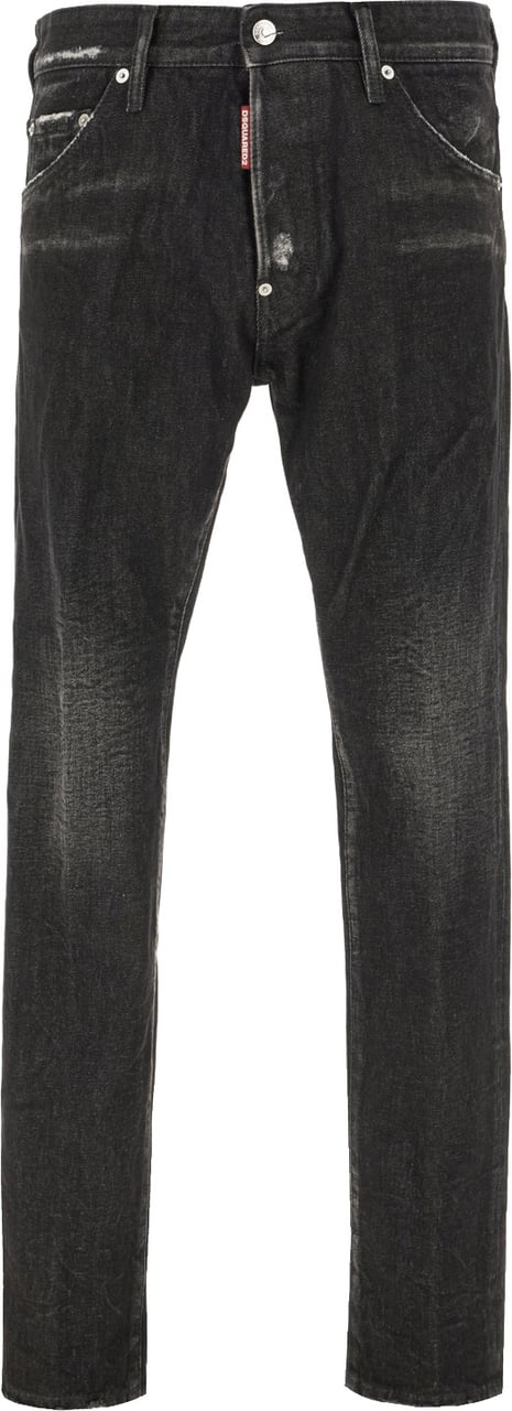 Dsquared2 Black denim Teddy jeans Zwart