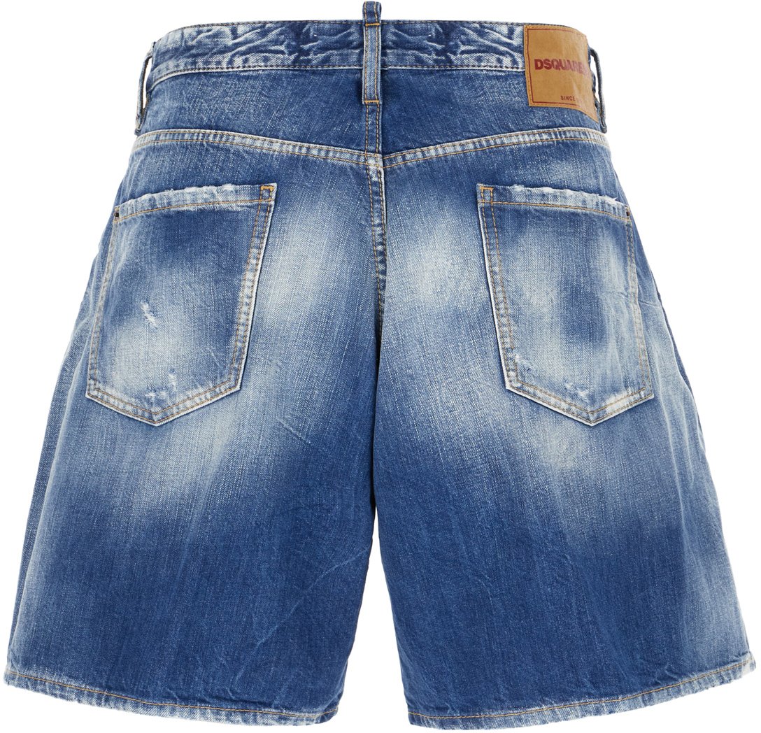 Dsquared2 Dsquared2 Denim Boxer bermuda shorts Blauw