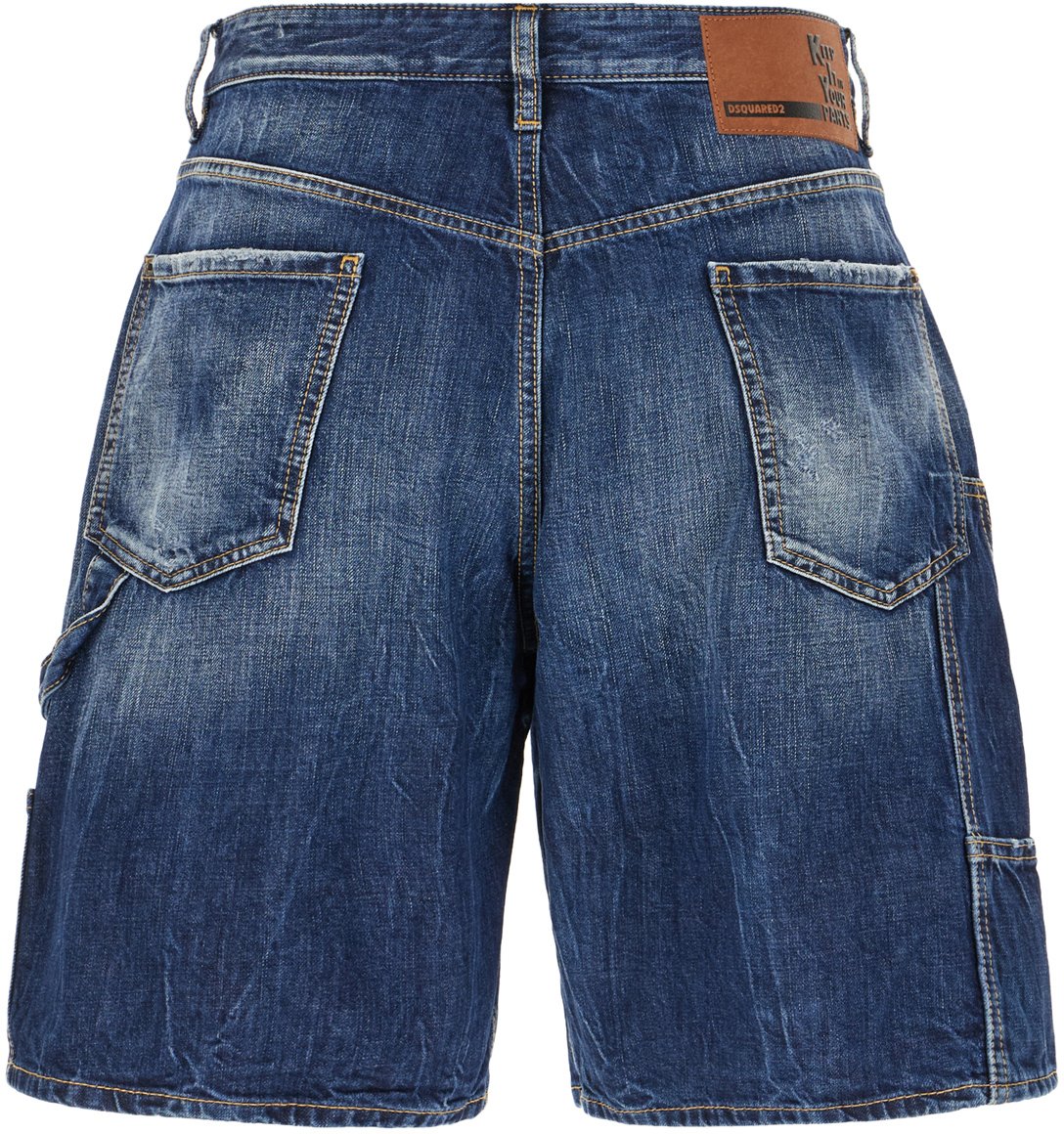 Dsquared2 Dsquared2 Denim Carpenter bermuda shorts Blauw