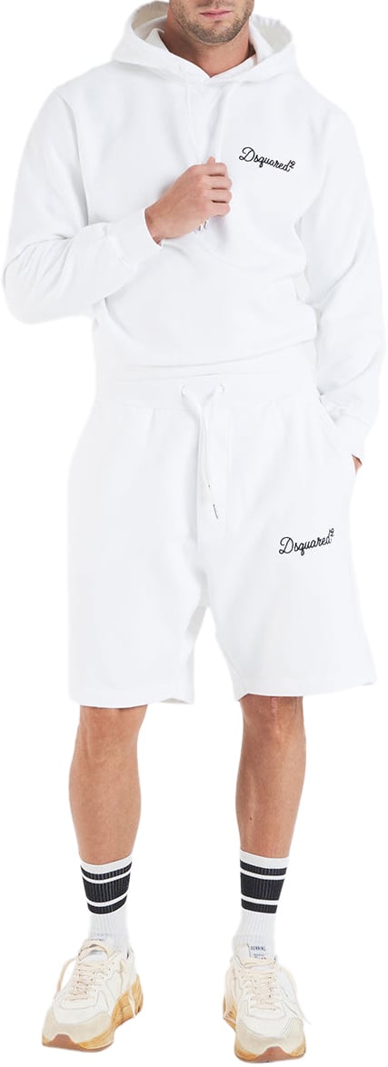Dsquared2 Shorts with logo embroidery Wit