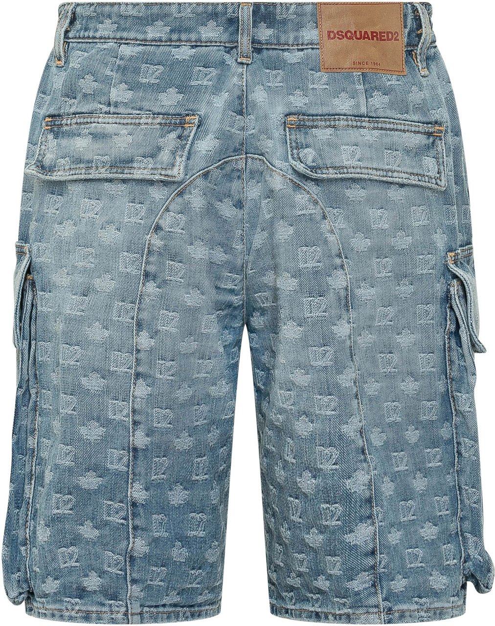 Dsquared2 Utility Short in Denim con Tasche Blauw