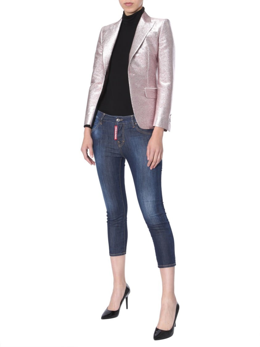 Dsquared2 Tailored Metallic Smoking Jacket Roze