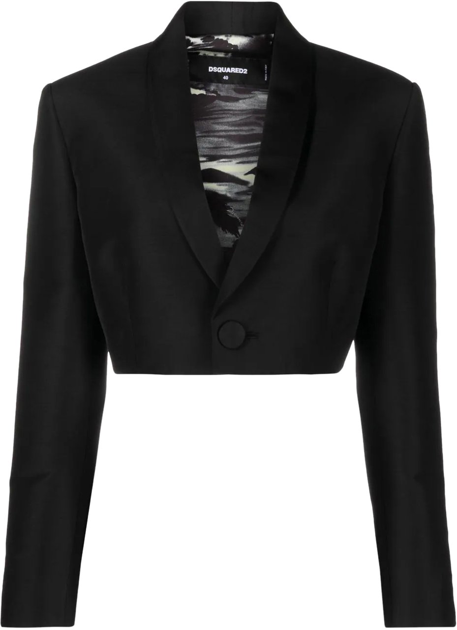 Dsquared2 Spencer Cropped Blazer Zwart