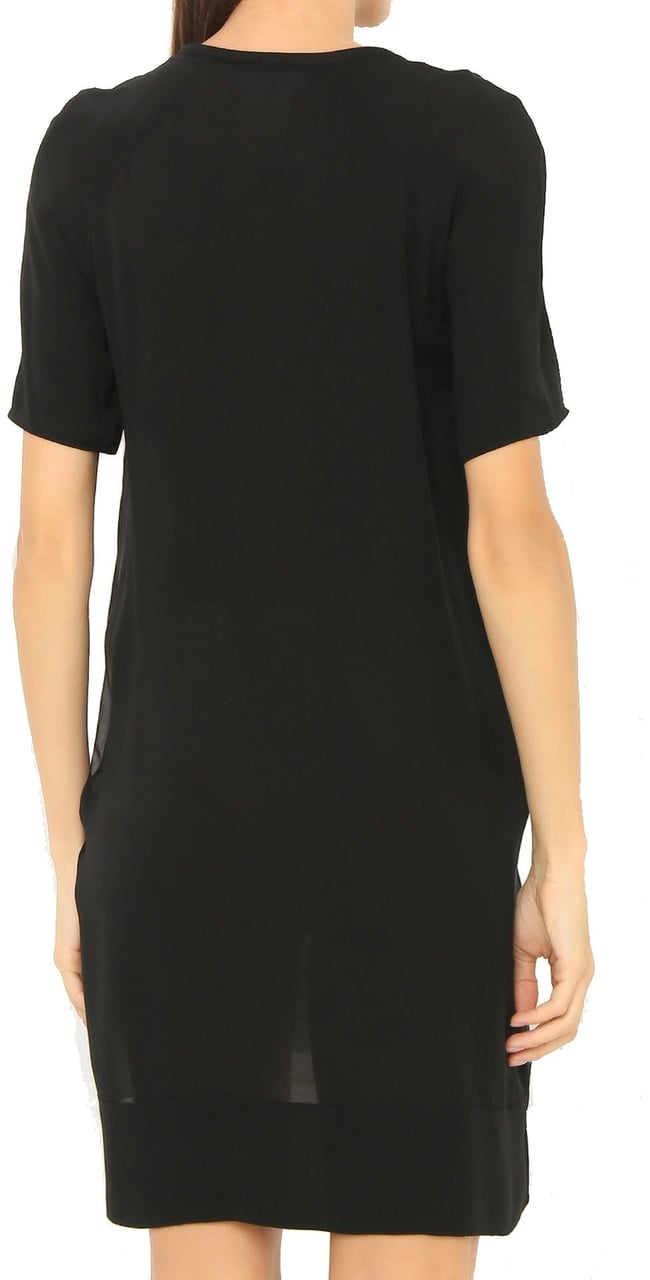 Dsquared2 Dsquared2 Silk Printed Mini Dress Zwart