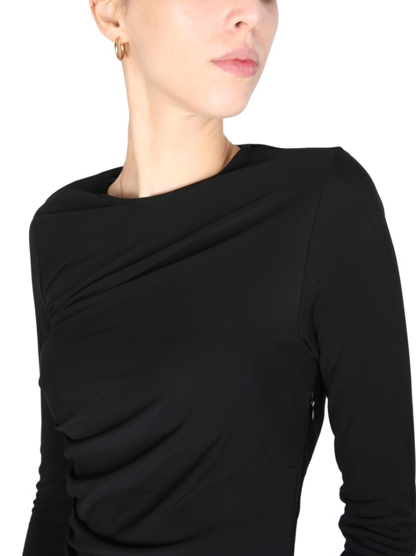 Dsquared2 Mini Dress With Drape Detail Zwart