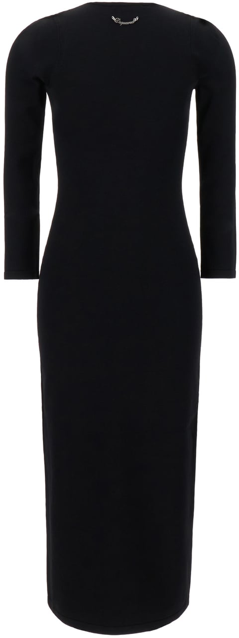 Dsquared2 Dsquared2 Black stretch viscose dress Zwart