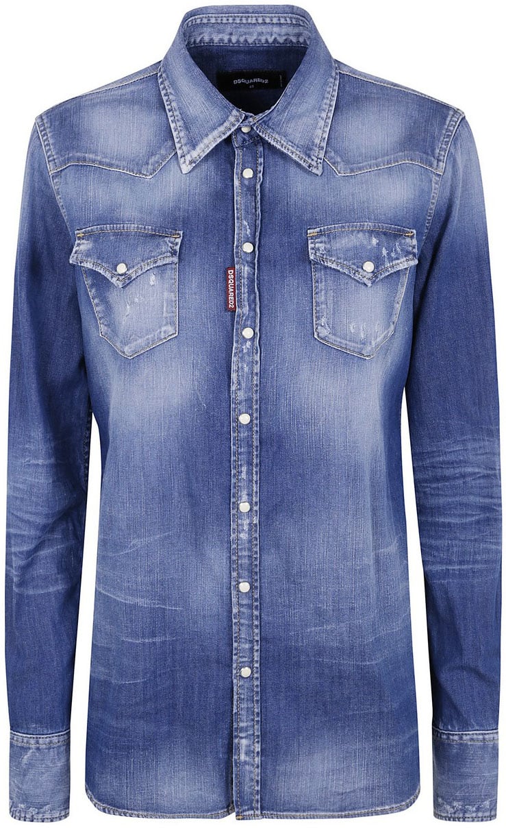 Dsquared2 Shirts Blue Blauw