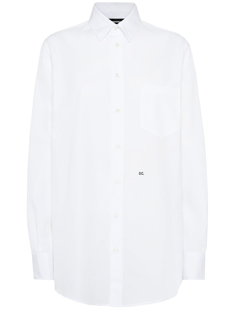 Dsquared2 Maxi Dean White Cotton Button Shirt Wit