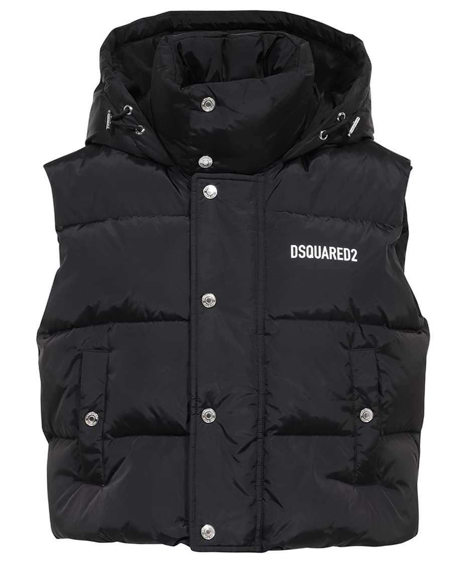 Dsquared2 Hooded nylon vest Zwart