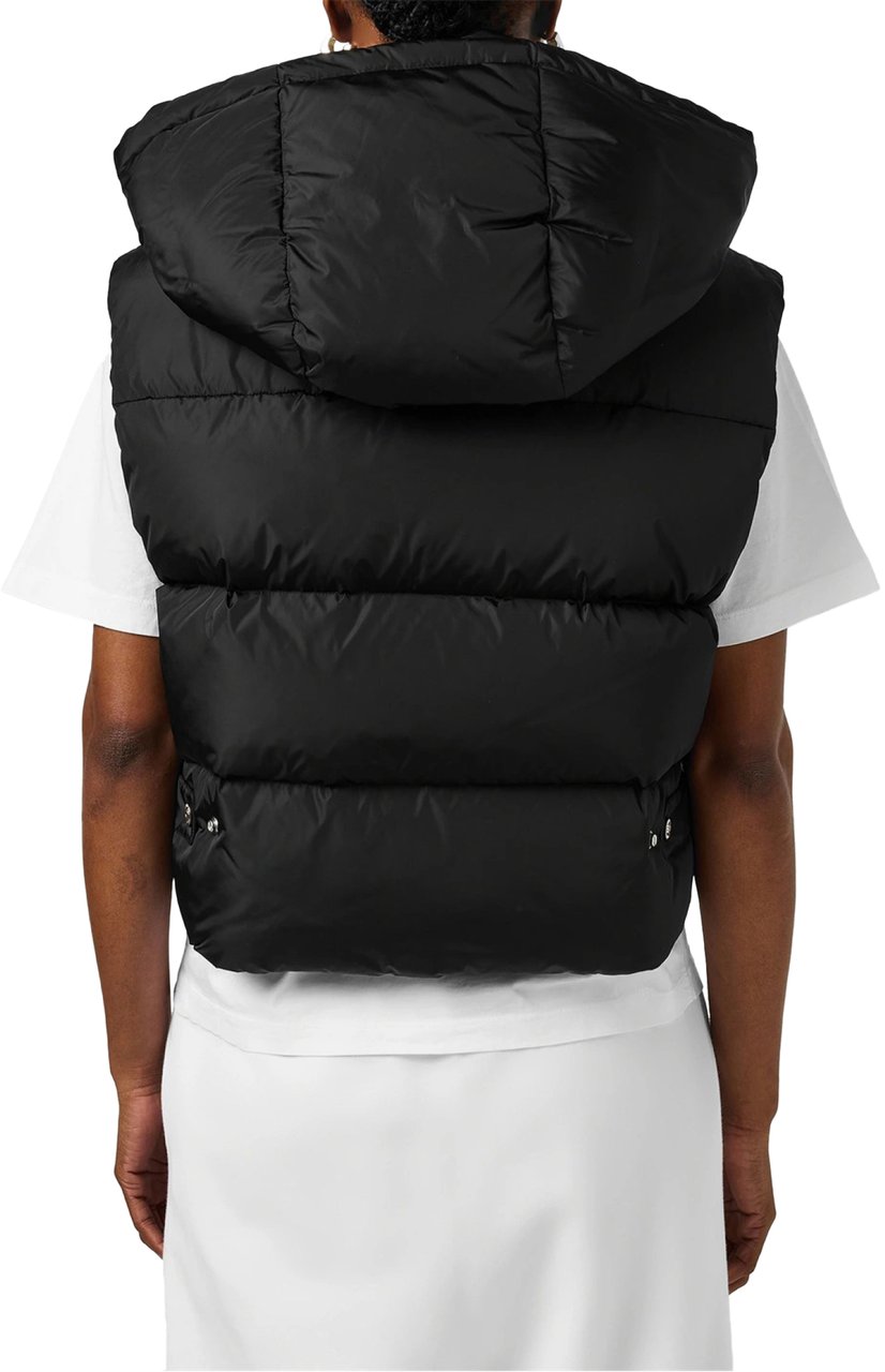 Dsquared2 Logo Printed Down Vest Jacket Zwart