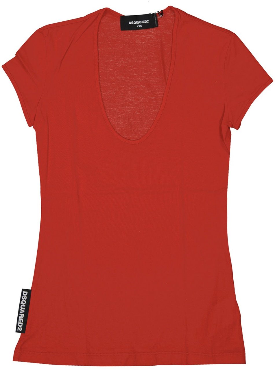 Dsquared2 Dsquared2 Cotton Logo T-Shirt Rood