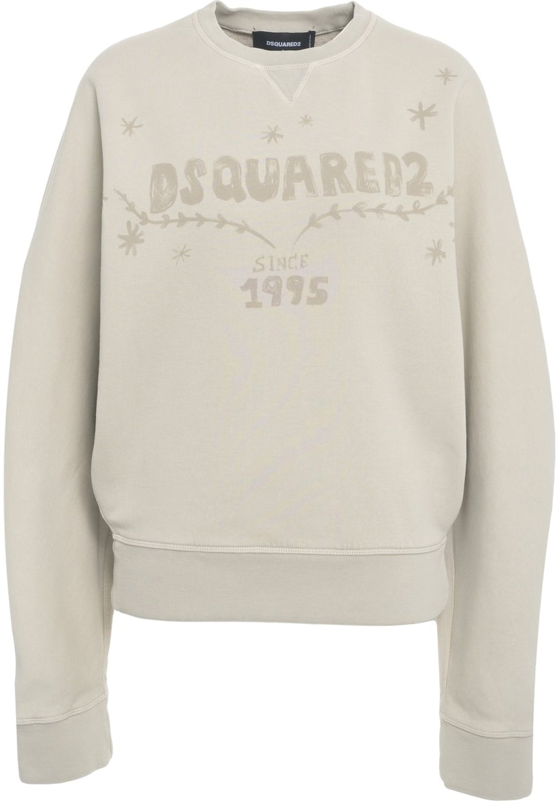 Dsquared2 Sweatshirt with logo Beige