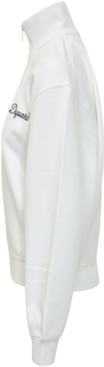 Dsquared2 Felpa Zip Logo Wit
