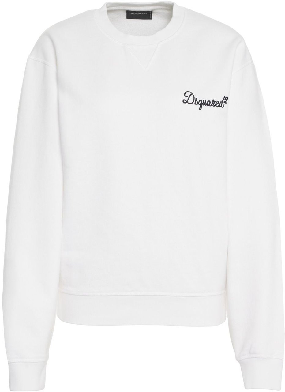 Dsquared2 Sweatshirt with logo embroidery Wit