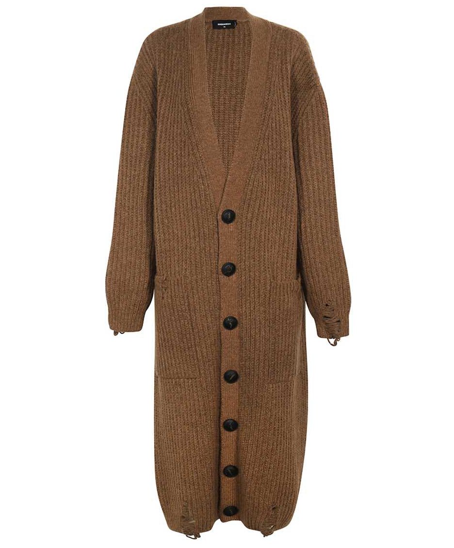 Dsquared2 Long knitted cardigan Neutraal