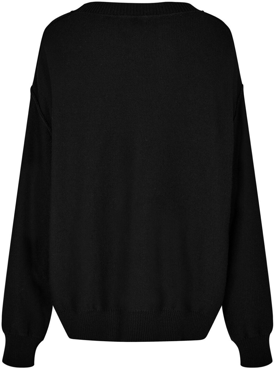 Dsquared2 D2 Statement Logo Knit Sweater Zwart