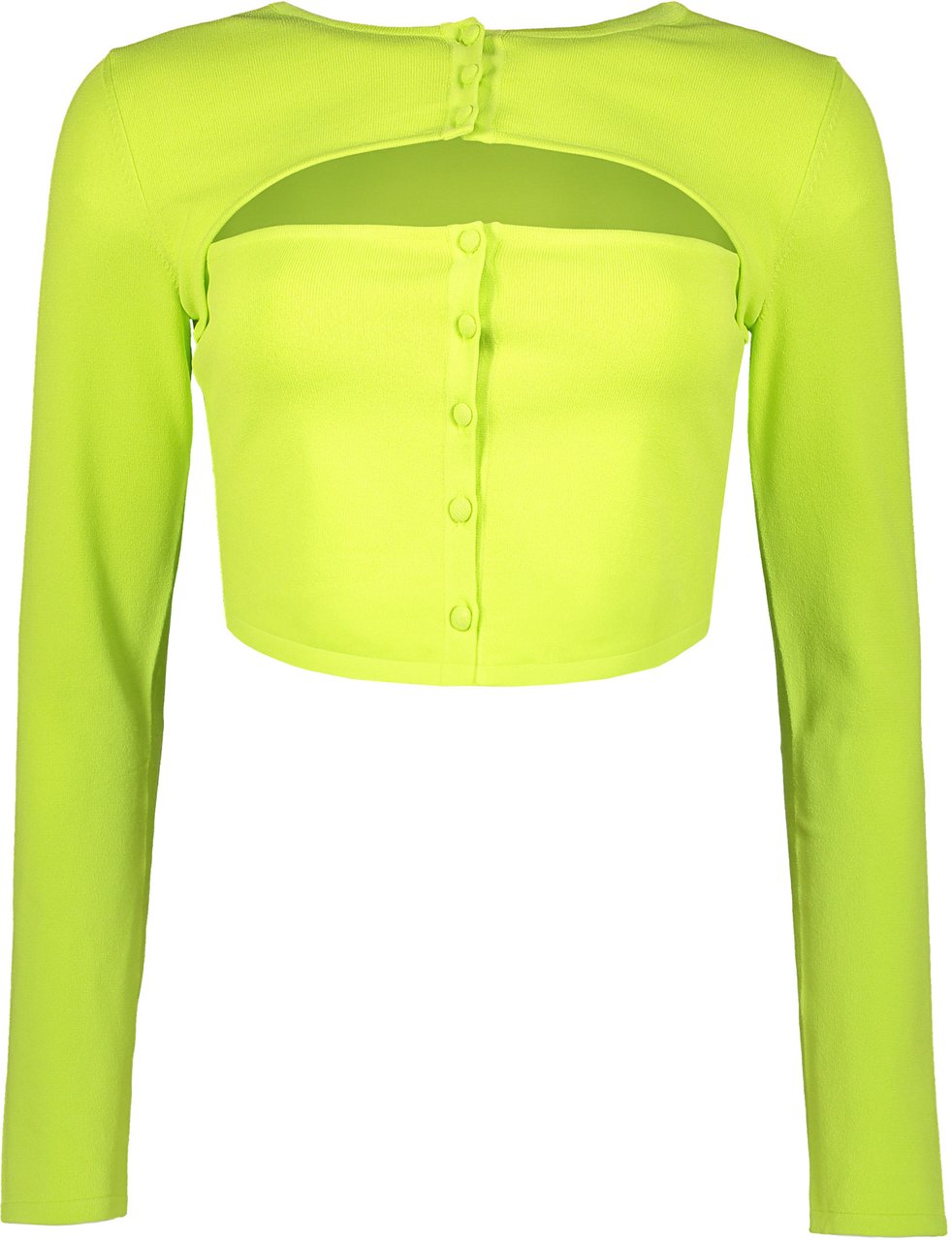 Dsquared2 Long sleeve crop top Geel