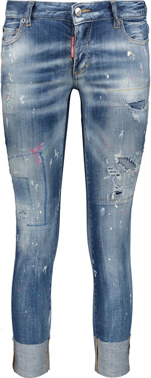 Dsquared2 Jennifer bleached slim-fit jeans Blauw