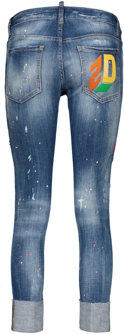 Dsquared2 Jennifer bleached slim-fit jeans Blauw
