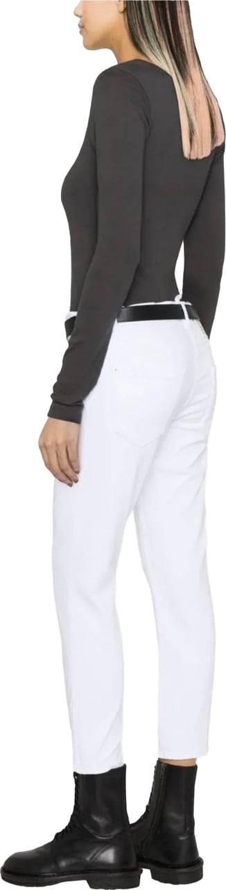 Dsquared2 Cropped White Cotton Five-Pocket Pants Rood