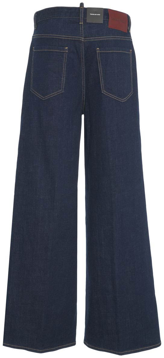 Dsquared2 Jeans wide leg 'Traveller' Blauw