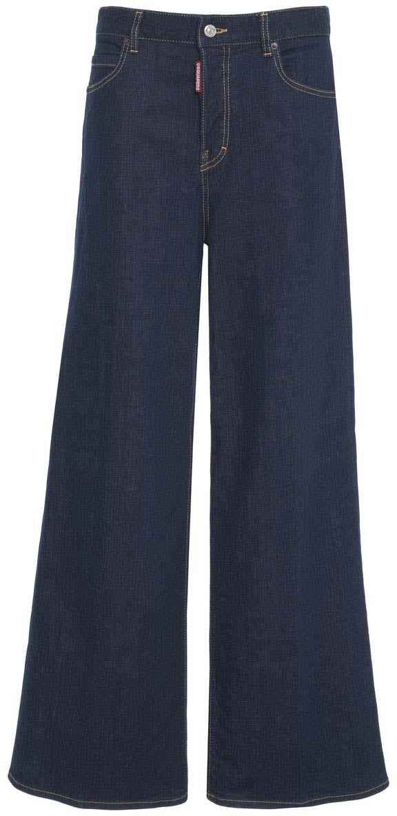 Dsquared2 Jeans wide leg 'Traveller' Blauw