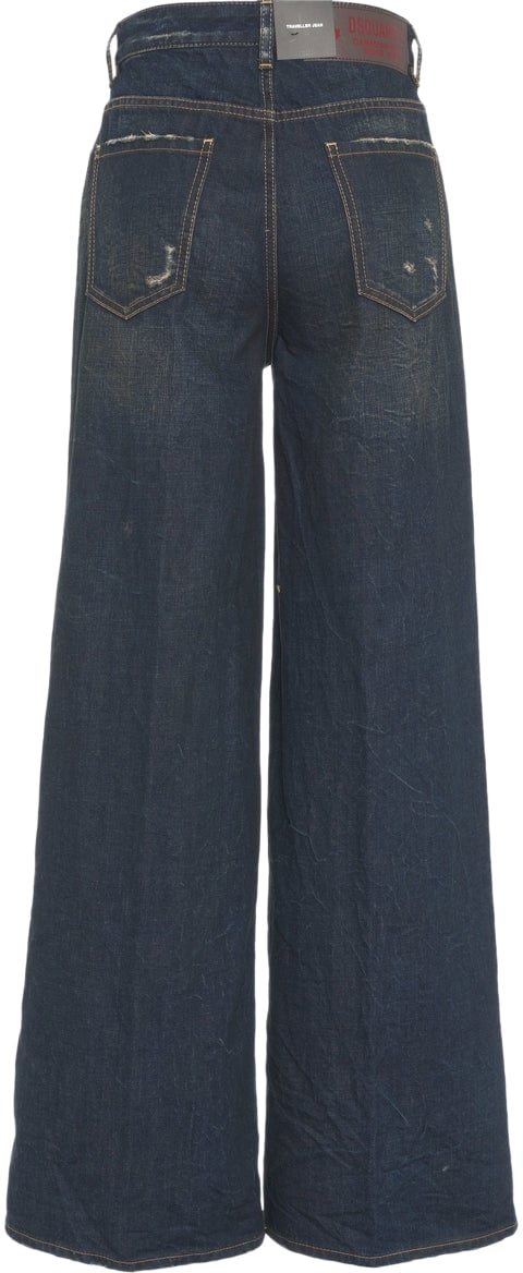 Dsquared2 Wide leg jeans 'Traveller' Blauw