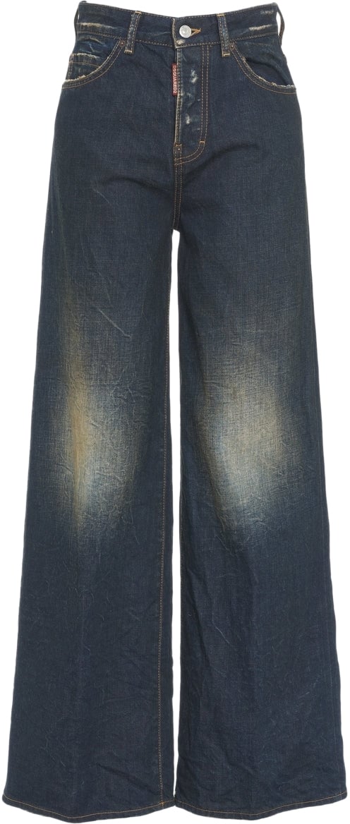 Dsquared2 Wide leg jeans 'Traveller' Blauw