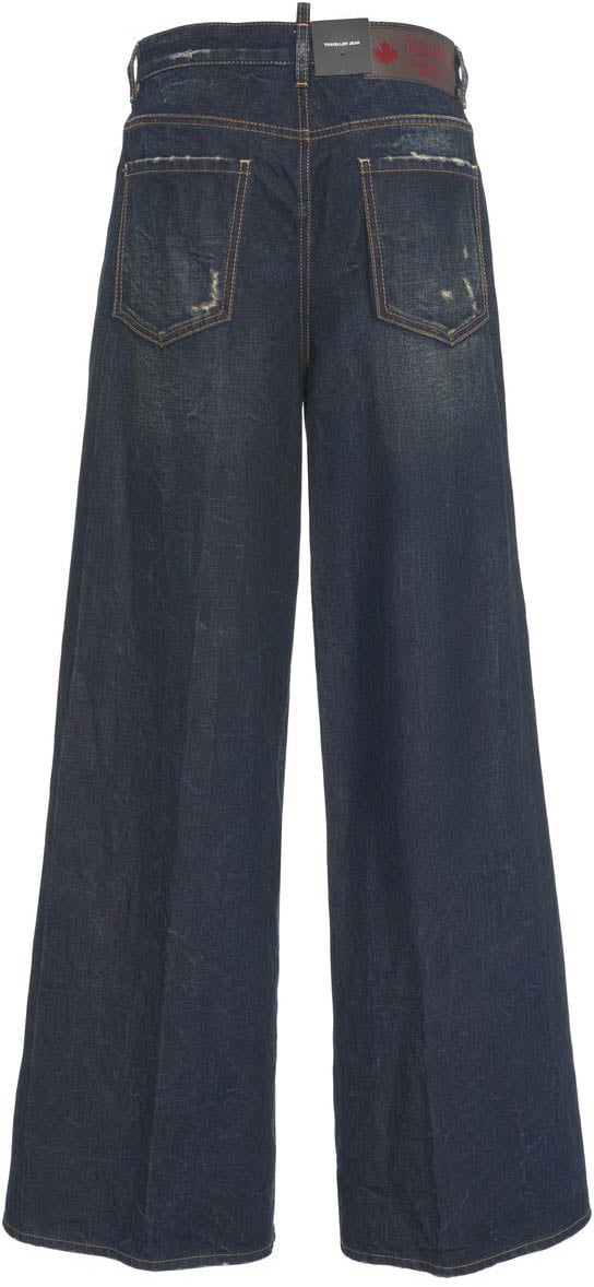 Dsquared2 Jeans wide leg 'Traveller' Blauw