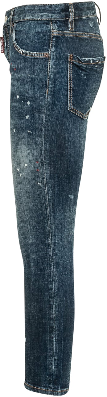 Dsquared2 Jeans Teddy con Effetto Used e Dettagli Destroyed Blauw