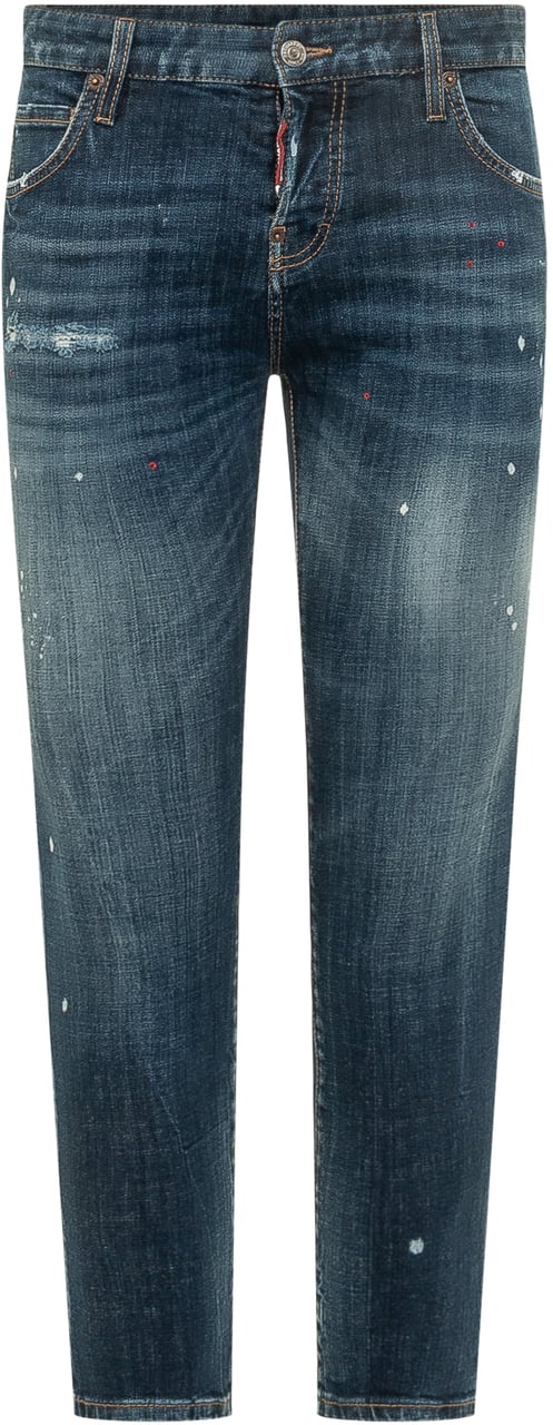 Dsquared2 Jeans Teddy con Effetto Used e Dettagli Destroyed Blauw
