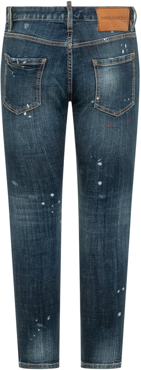 Dsquared2 Jeans Teddy con Effetto Used e Dettagli Destroyed Blauw
