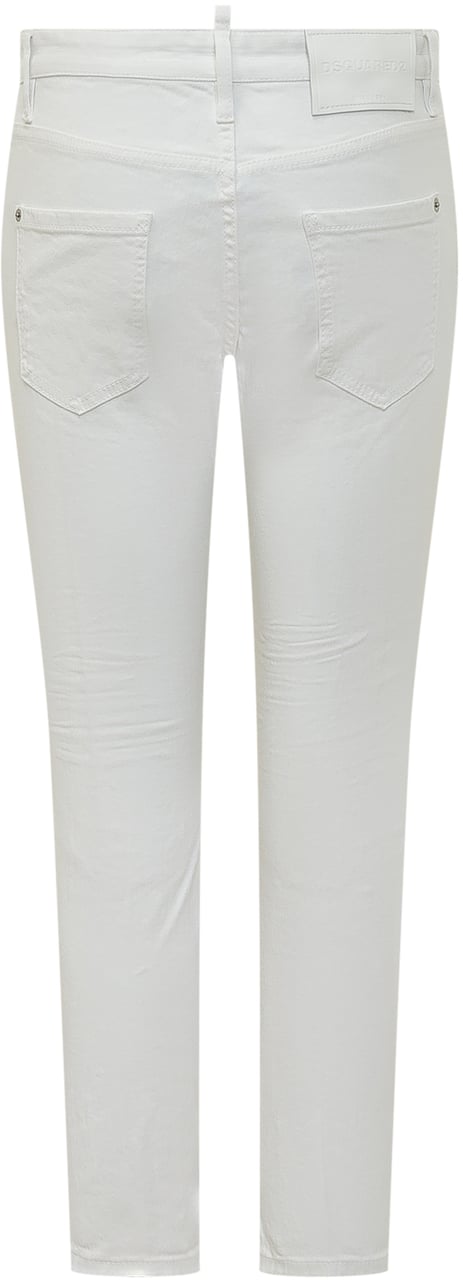 Dsquared2 Jeans Teddy Cinque Tasche con Chiusura a Bottone e Zip Wit