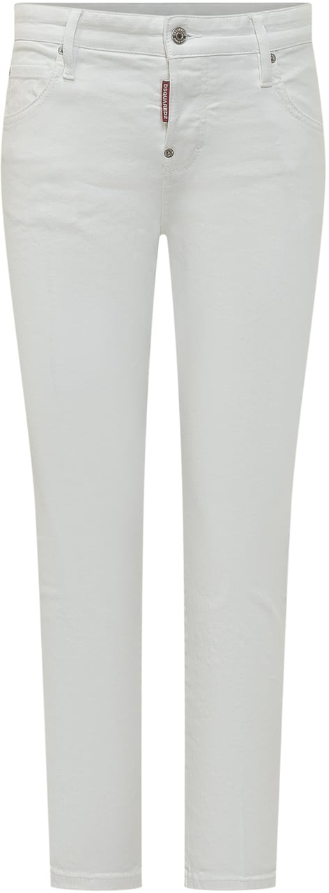 Dsquared2 Jeans Teddy Cinque Tasche con Chiusura a Bottone e Zip Wit