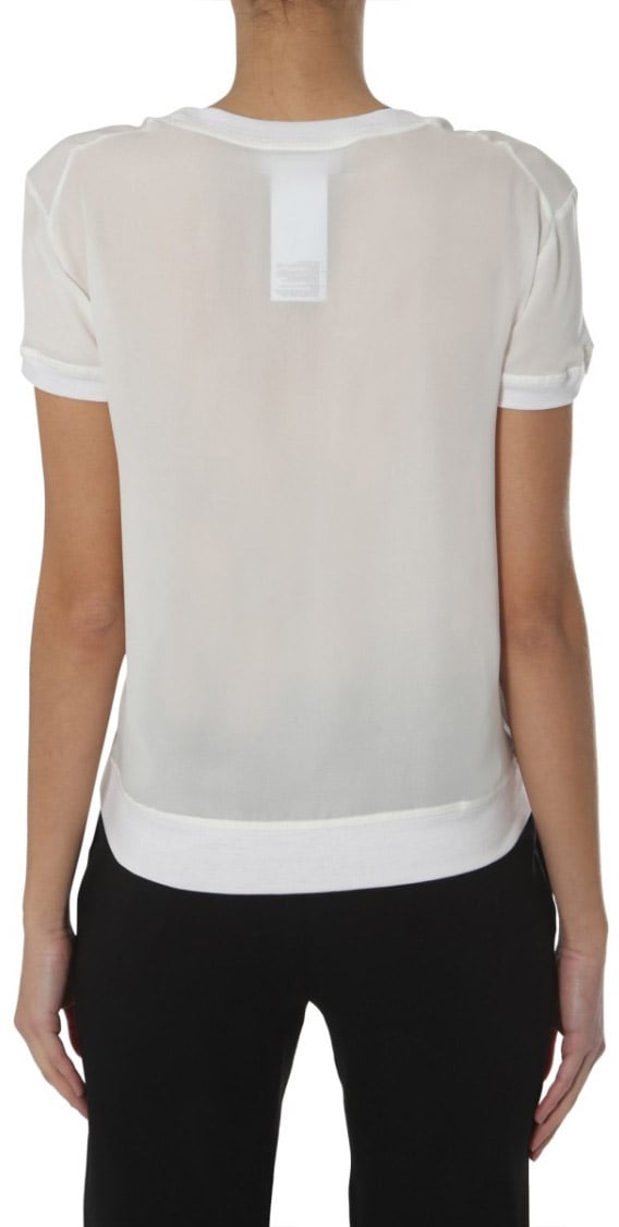 Dsquared2 Sheer Lightweight Round Neck T-Shirt Wit