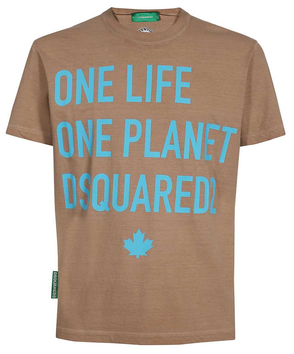 Dsquared2 Cotton crew-neck T-shirt Beige