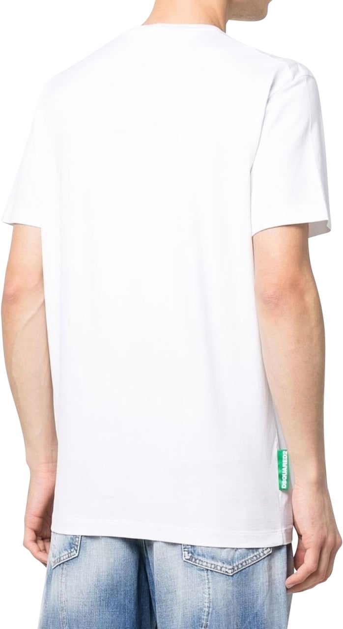 Dsquared2 One Life One Planet Logo T-shirt Wit